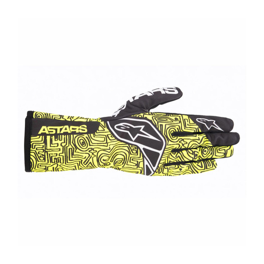 Guantes de karting Alpinestars TECH-1 K RACE V2 VERTICAL amarillo