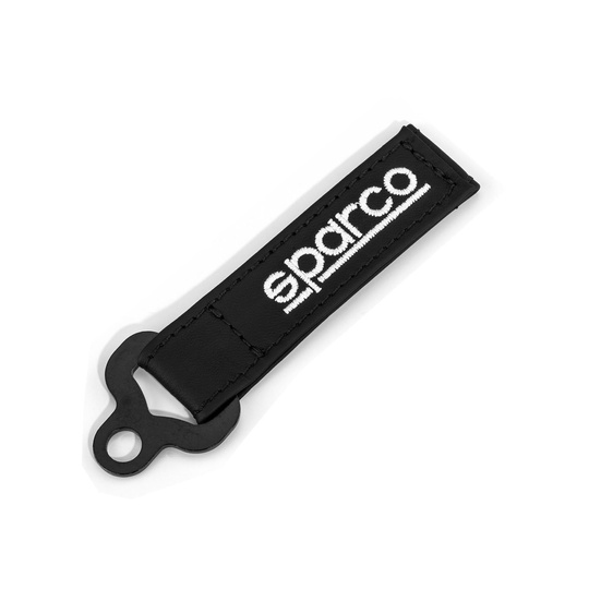Llavero de cuero para llaves Sparco negro