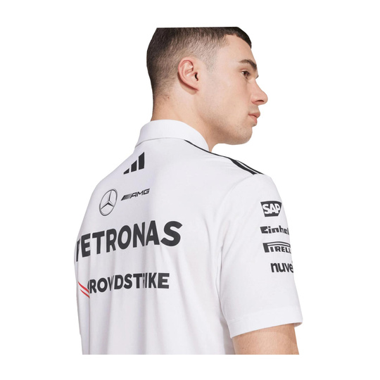 Polo hombre Team Mercedes AMG F1 2025 blanco