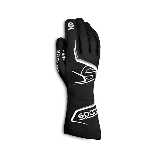 Guantes de carreras Sparco ARROW MY20 negro-blanco (homologación FIA)