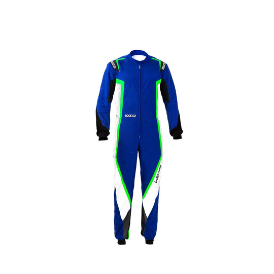 Traje de carreras Sparco KERB MY20 azul-verde (CIK-FIA)