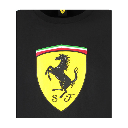 Camiseta infantil Shield negra Ferrari F1 2025