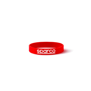Pulsera de silicona Sparco LOGO rojo