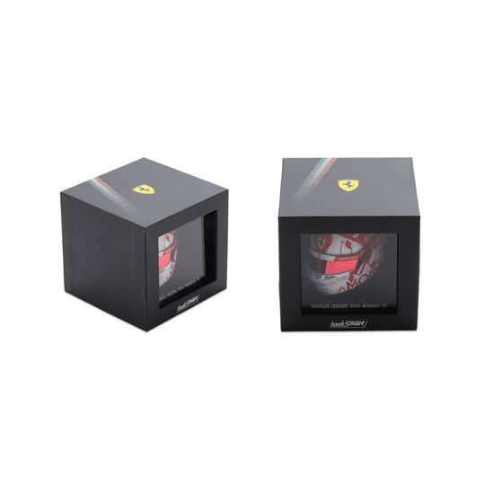 Casco de Charles Leclerc de la Scuderia Ferrari para el Gran Premio de Monaco, escala 1:5