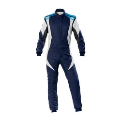 Traje de carreras OMP FIRST EVO MY20 azul marino (homologación FIA)