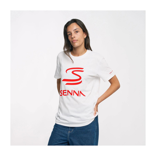 Camiseta Legacy Logo Ayrton Senna F1 2025 para mujer