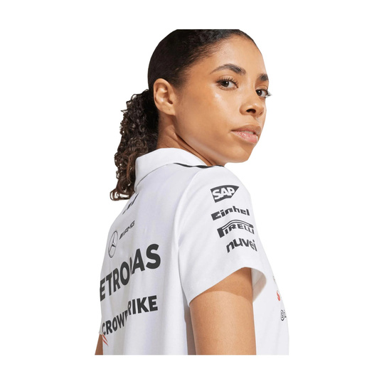 Polo mujer Team Mercedes AMG F1 2025 blanco