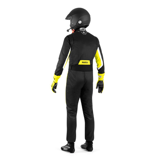Traje de carreras Sparco SPRINT PRO MY25 negro-amarillo (homologación FIA)