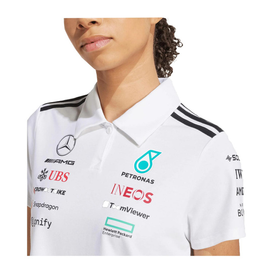 Polo mujer Team Mercedes AMG F1 2025 blanco