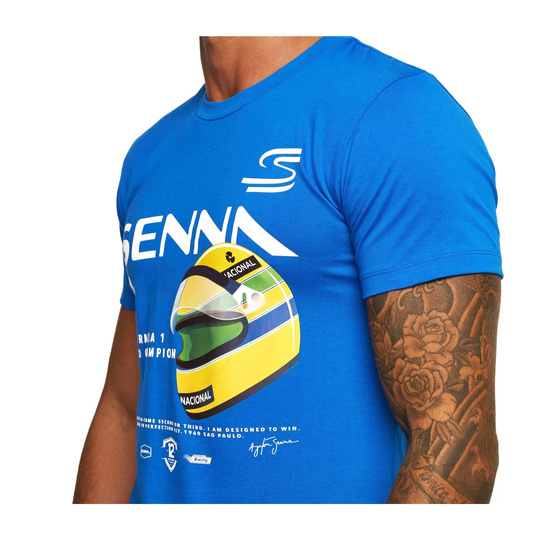 Camiseta Helmet Graphic Ayrton Senna F1 2025 para hombre 
