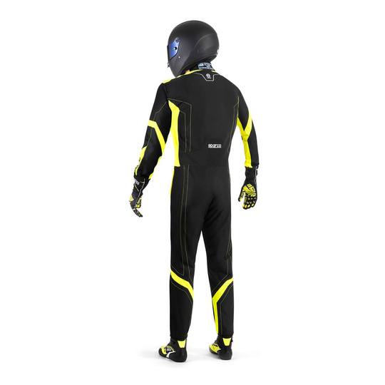 Traje de karting Sparco THUNDER negro-amarillo (FIA) para niños