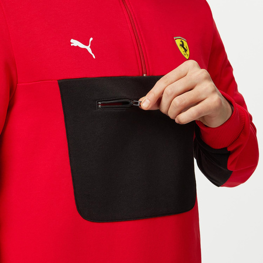 Sudadera con cremallera 1/4 Zip Red Ferrari F1 2024 para hombre