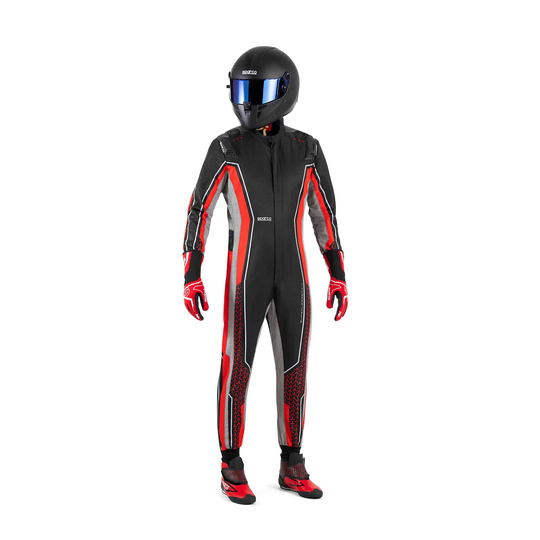 Traje de karting para niños Sparco Superleggera-K negro-rojo (FIA)