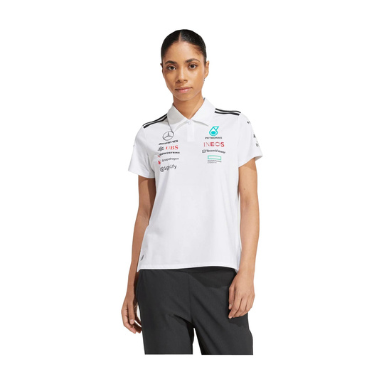 Polo mujer Team Mercedes AMG F1 2025 blanco