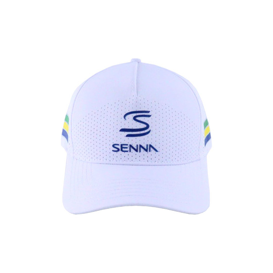 Gorra de béisbol Leisure Ayrton Senna F1 2025 blanco