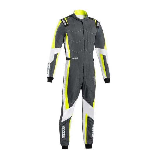 Traje de carreras de niños Sparco KERB gris-amarillo (FIA)
