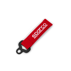 Llavero de cuero para llaves Sparco rojo