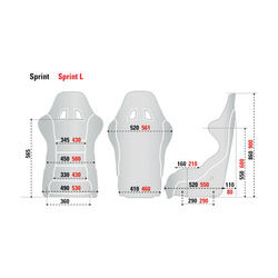 Asiento Sparco SPRINT L MY19 rojo (homologación FIA)