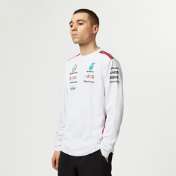 Camiseta de hombre Longsleeve blanco Team Mercedes AMG F1 