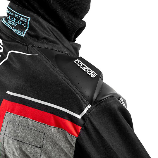 Traje de karting Sparco Superleggera-K negro-rojo (FIA)