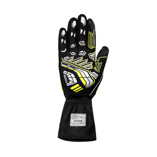 Guantes de karting Sparco K-ARROW+ 8877-2022 negro-amarillo (FIA)