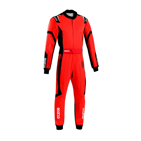 Traje de karting Sparco THUNDER rojo (FIA) para niños