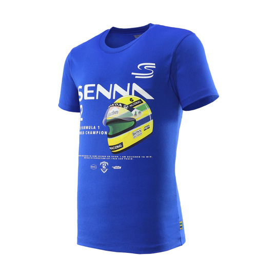 Camiseta Helmet Graphic Ayrton Senna F1 2025 para hombre 