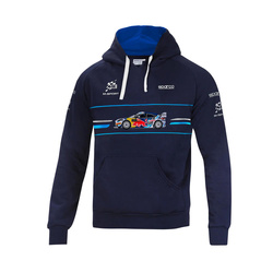 Sudadera con capucha Rally Car M-Sport Sparco azul oscuro