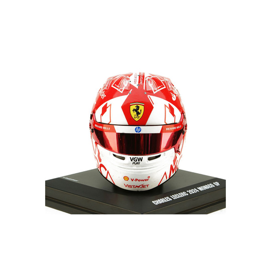 Casco de Charles Leclerc de la Scuderia Ferrari para el Gran Premio de Monaco, escala 1:5