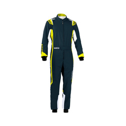 Traje de carreras de niños Sparco THUNDER MY20 gris-amarillo (CIK-FIA)