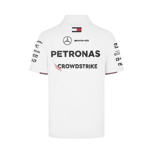 Polo hombre Team White Mercedes AMG F1 2024