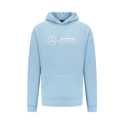 Sudadera con capucha para hombre Retro Hoodie Blue Mercedes AMG F1 