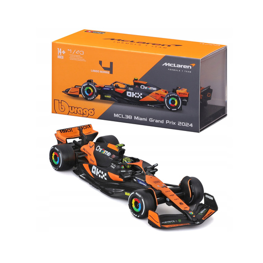 Modelo 1/43 Lando Norris MCL38 Miami GP McLaren