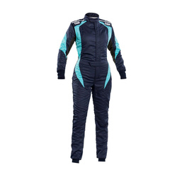 Traje de carreras OMP FIRST ELLE MY20 azul marino (homologación FIA)