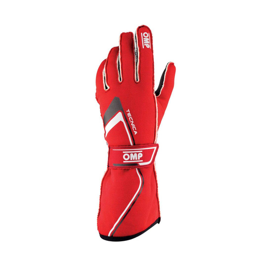 Guantes de carreras OMP TECNICA MY21 rojo (homologación FIA)