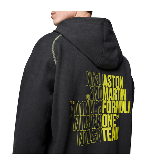 Sudadera con capucha hombre negra Aston Martin F1 2025
