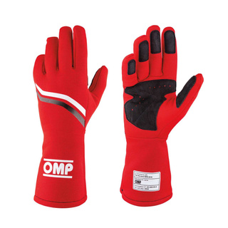 Guantes de carreras OMP DIJON MY25 rojo (homologación FIA)