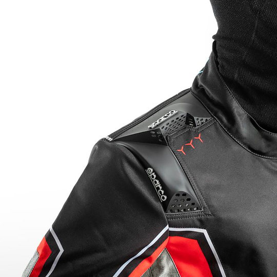 Traje de karting para niños Sparco Superleggera-K negro-rojo (FIA)