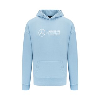 Sudadera con capucha para hombre Retro Hoodie Blue Mercedes AMG F1 