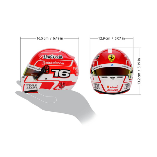 Casco de Charles Leclerc de la Scuderia Ferrari 2025, escala 1:2