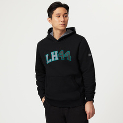 Sudadera con capucha para hombre Lewis Hamilton Black Mercedes AMG F1 