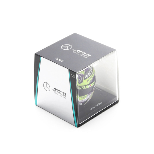 Casco de Lewis Hamilton de la Mercedes AMG Petronas para el Silverstone, escala 1:5