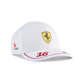 Gorra de béisbol de hombre blanca Leclerc Team Scuderia Ferrari F1 2025