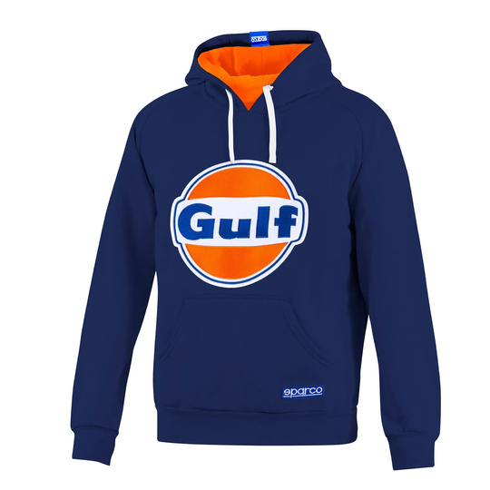 Sudadera Hombre Capucha Sparco GULF azul marino 