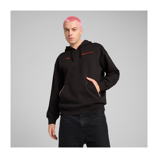 Sudadera hombre Essential Relaxed Logo negra Formula 1 2025