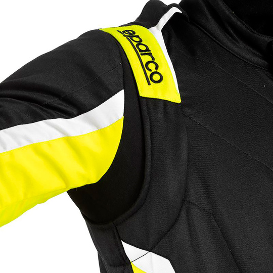 Traje de carreras Sparco SPRINT PRO MY25 negro-amarillo (homologación FIA)
