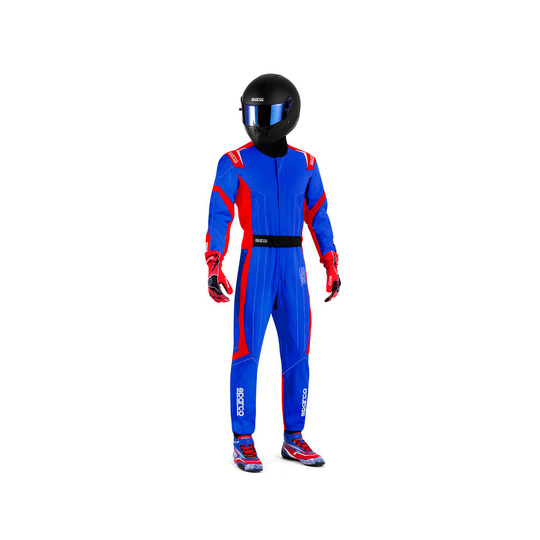 Traje de karting Sparco THUNDER azul-rojo (FIA) para niños