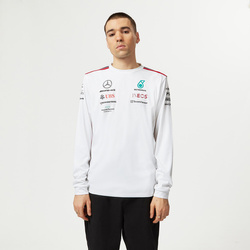 Camiseta de hombre Longsleeve blanco Team Mercedes AMG F1 