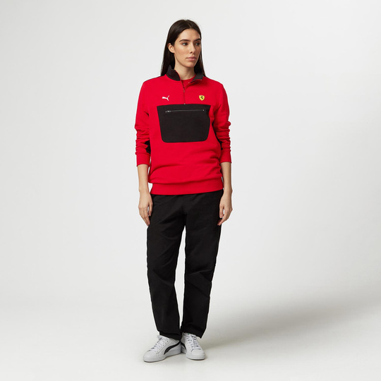 Sudadera con cremallera 1/4 Zip Red Ferrari F1 2024 para hombre