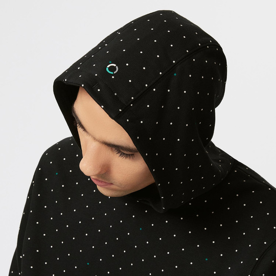 Sudadera con capucha para hombre Polka Dot Black Mercedes AMG F1 